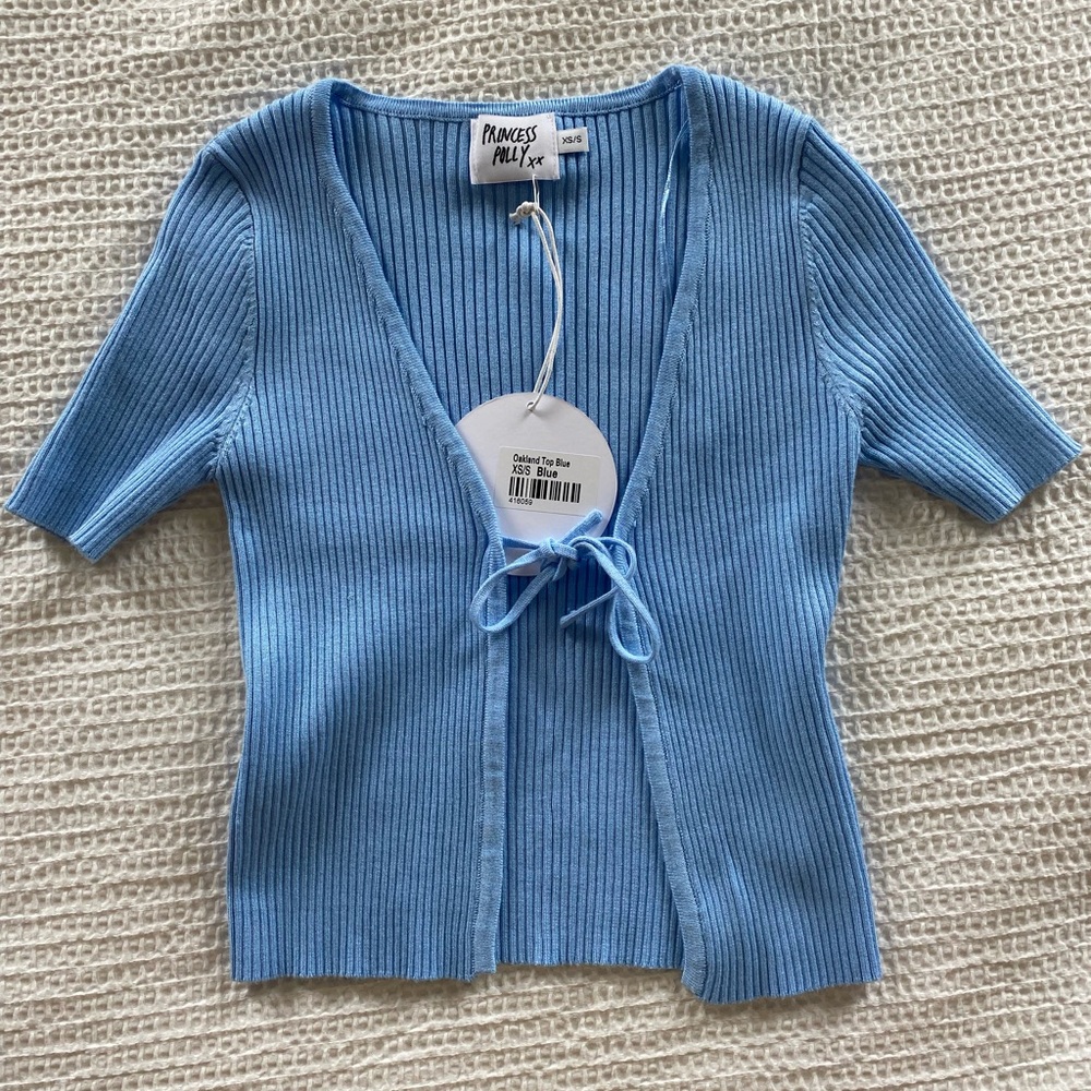 Princess Polly // Short Sleeve Tie Front Cardigan NWOT